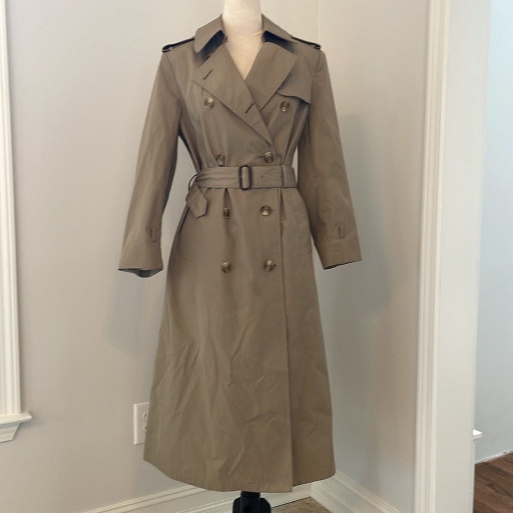 Camel Trench Coat with zipper